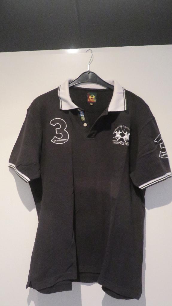 La Martina Polo 3 xl, Verzenden, Zwart, Maat 56/58 (XL), Gedragen