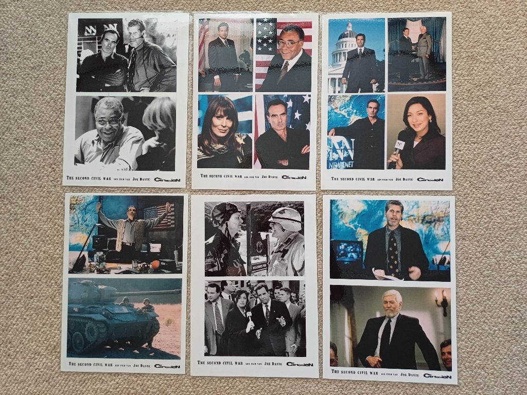 THE   SECOND   CIVIL   WAR     lobbycard set., Verzamelen, Verzenden, Nieuw, A4 of kleiner, Film en Tv