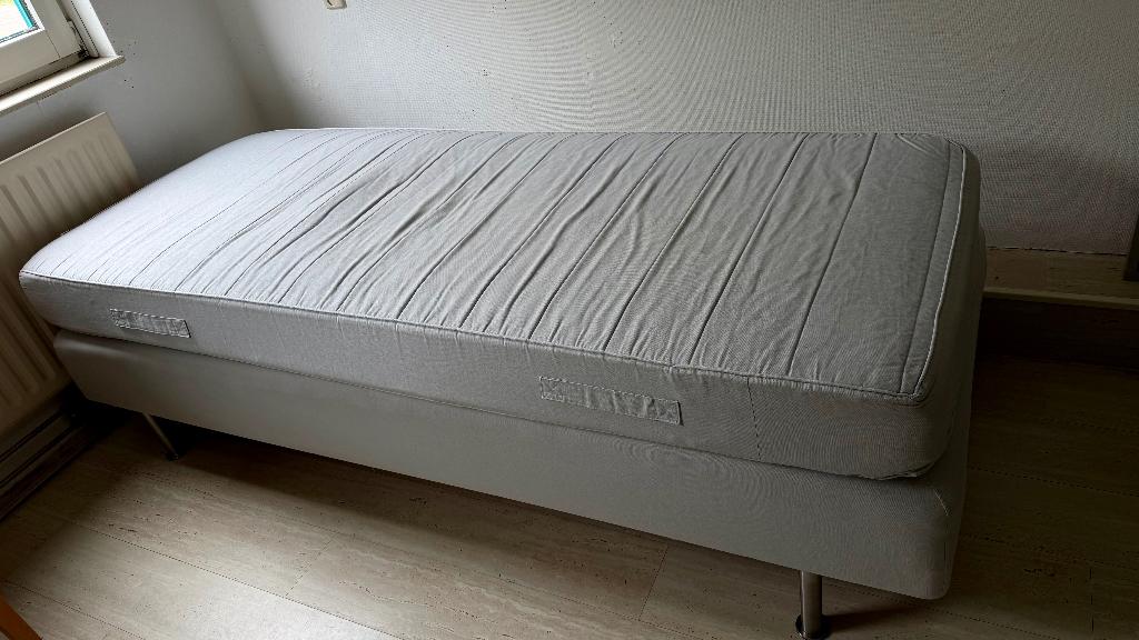 bed 220 x 90 boxspring IKEA, Ophalen, Gebruikt, 90 cm, Eenpersoons