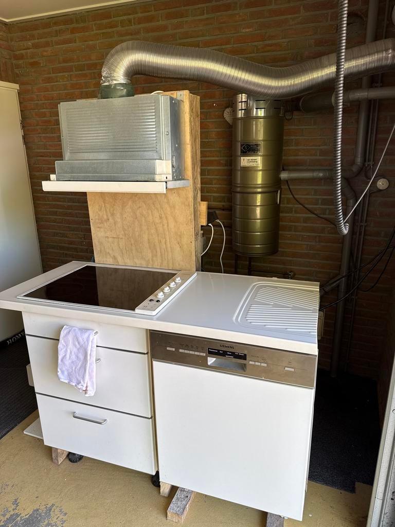 Keuken(nood) voor in garage, Ophalen of Verzenden, Gebruikt, Vrijstaand
