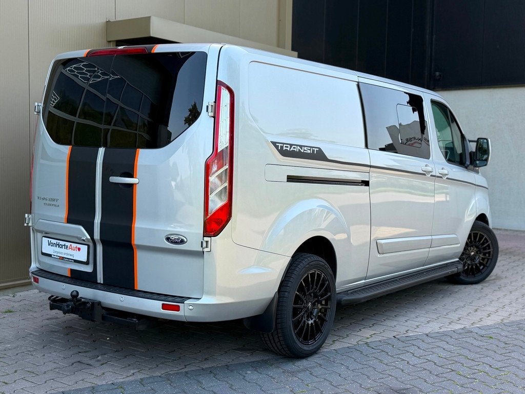Ford Transit Custom 300 2.0 TDCI|170pk|L2H1|ACC|DC|Raptor, Auto's, Bestelauto's, 15 km/l, 4 cilinders, Leder, Bedrijf