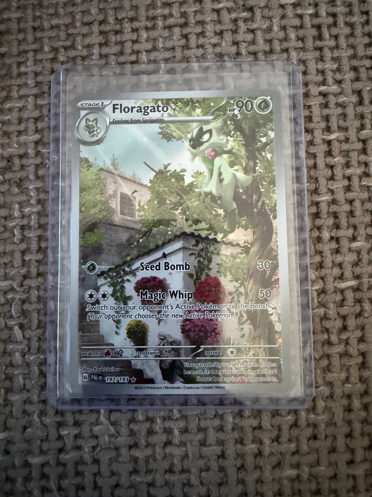 Pokémon Kaart Floragato 197/193 - Scarlet & Violet, Ophalen of Verzenden, Zo goed als nieuw, Losse kaart