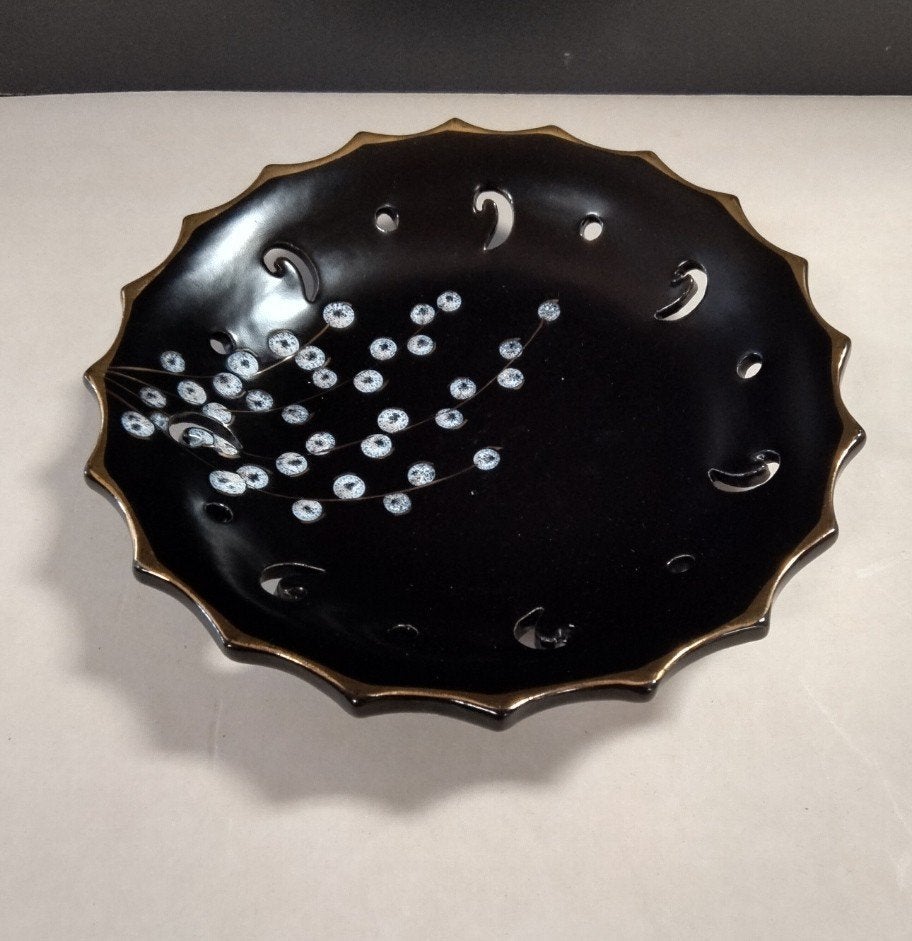 Plateelbakkerij Flora Holland "Lente" Schaaltje, Antiek en Kunst, Zwart, 5 cm, Gemerkt, Steen/keramiek