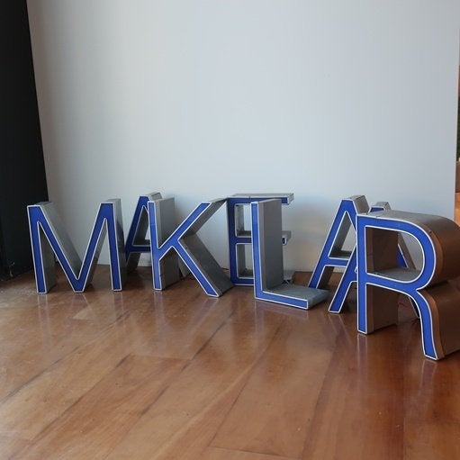 Lichtbak letters MAKELAAR origineel losse exemplaren SET, Huis en Inrichting, Lampen | Overige, Ophalen, Gebruikt
