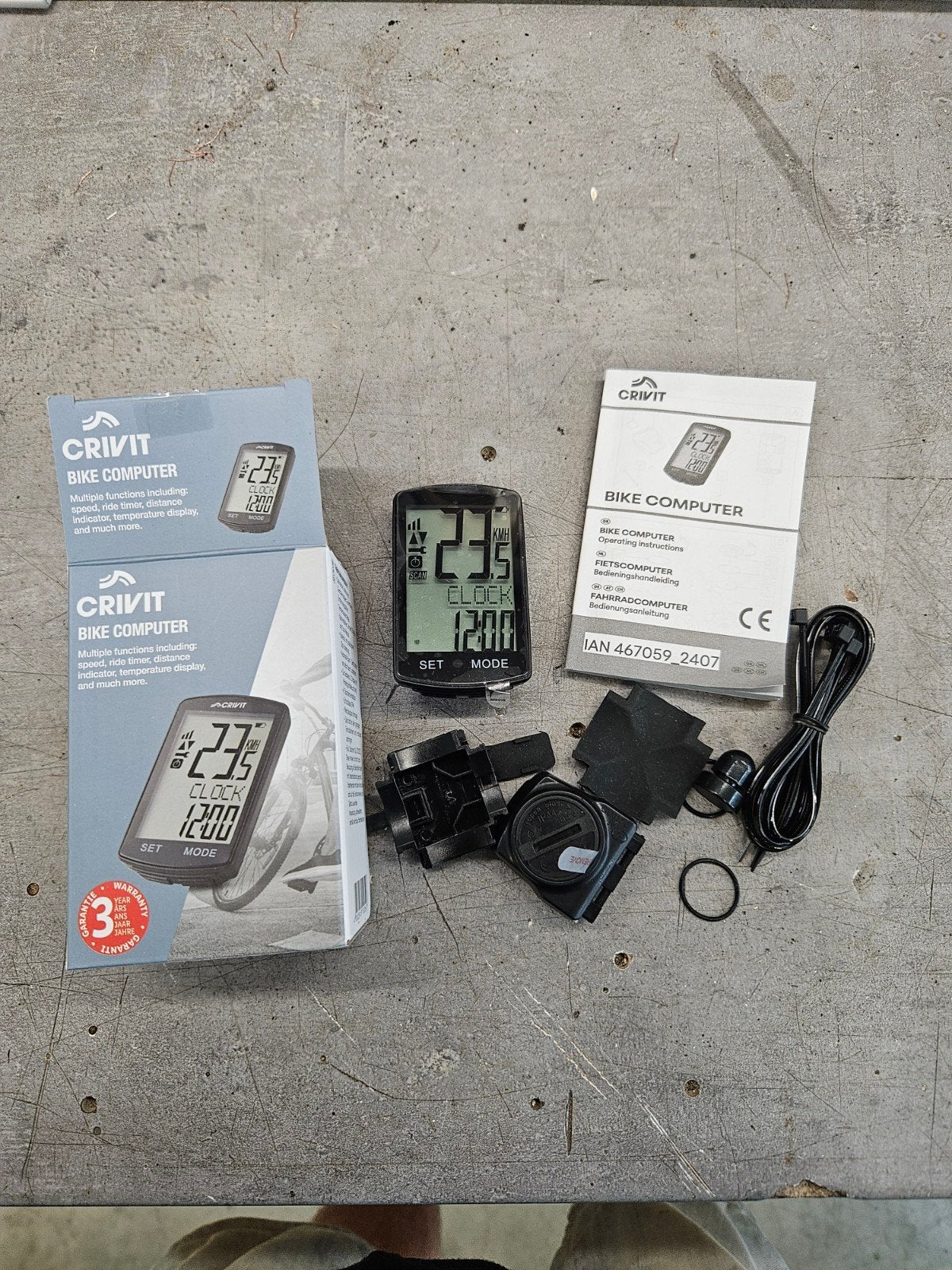 Crivit fiets "computer"  Nieuw!, Fietsen en Brommers, Fietsaccessoires | Fietscomputers, Nieuw, Draadloos, Ophalen of Verzenden