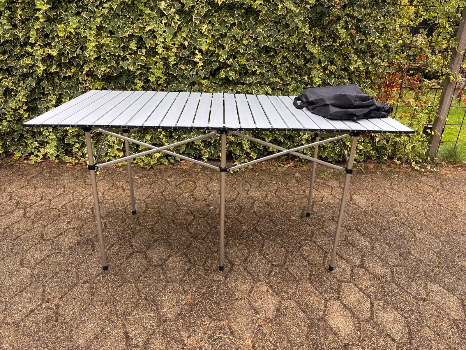 opvouwbare campingtafel 140x70cm met draagtas, Ophalen, Gebruikt, Campingtafel