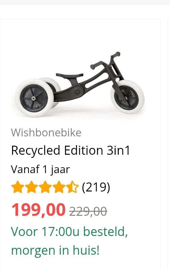 wishbone loopfiets zo goed als nieuw 3 in 1, Ophalen, Zo goed als nieuw