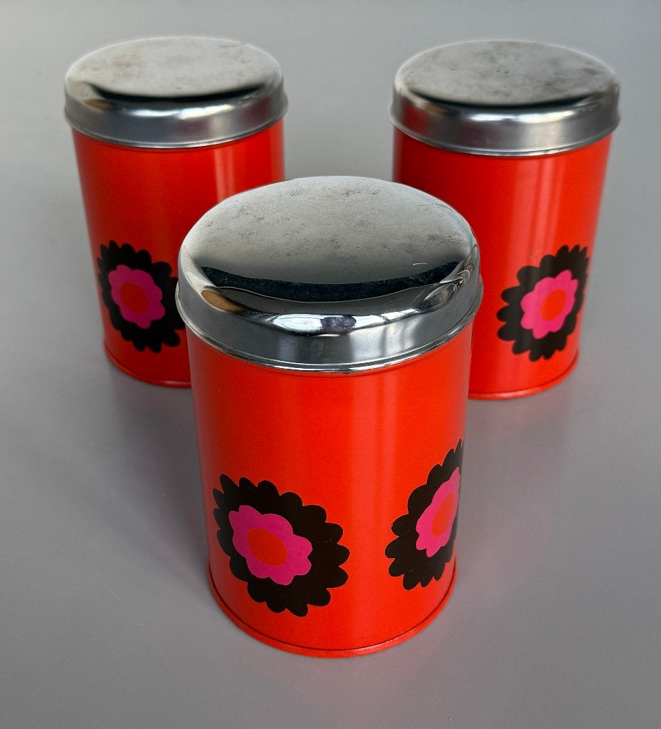 Set van 3 Vintage Brabantia Voorraadbussen jaren '70 Retro, Ophalen of Verzenden, Huis en Inrichting