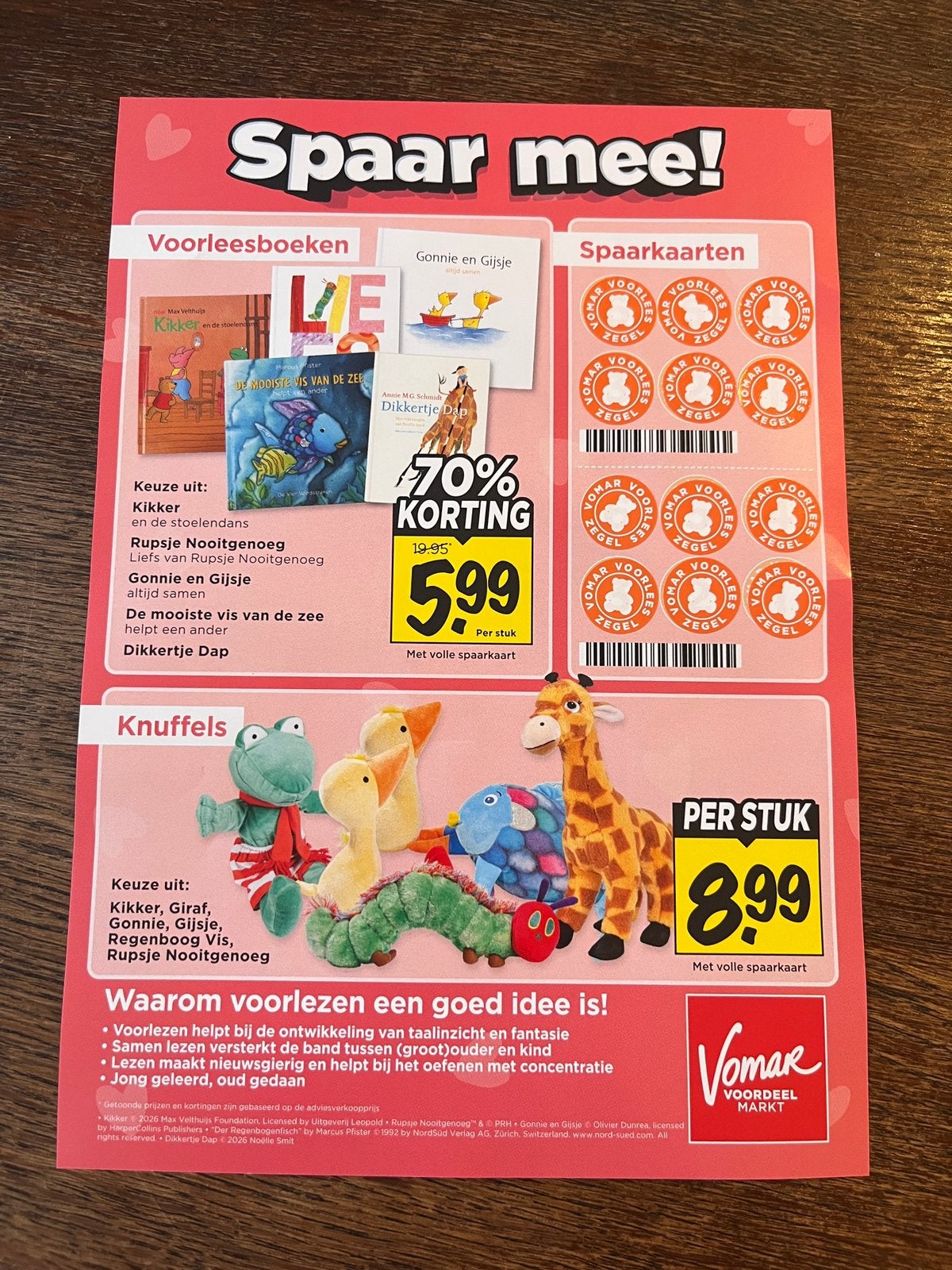 Vel met 2 spaarkaarten Vomar spaarzegelactie, Albert Heijn, Ophalen
