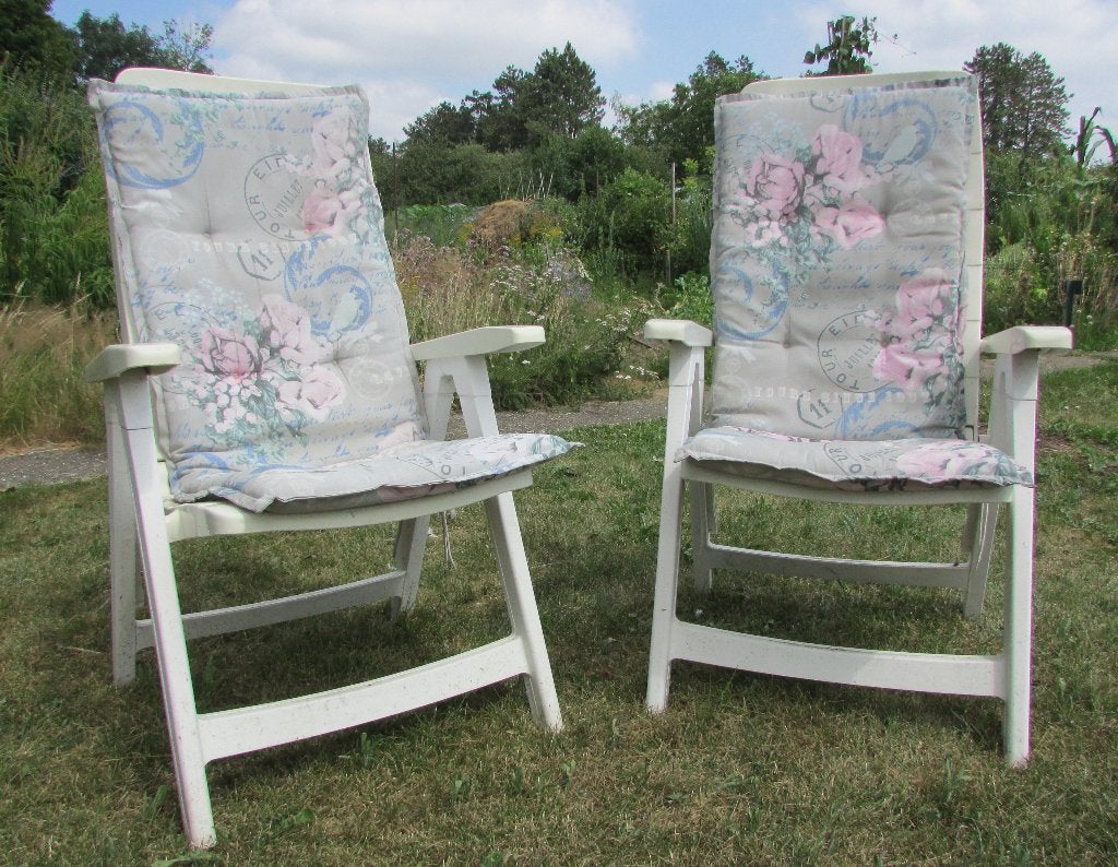 2 opklapbare Hartman Tuinstoelen, Tuin en Terras, Tuinstoelen, Ophalen, Zo goed als nieuw, Kunststof
