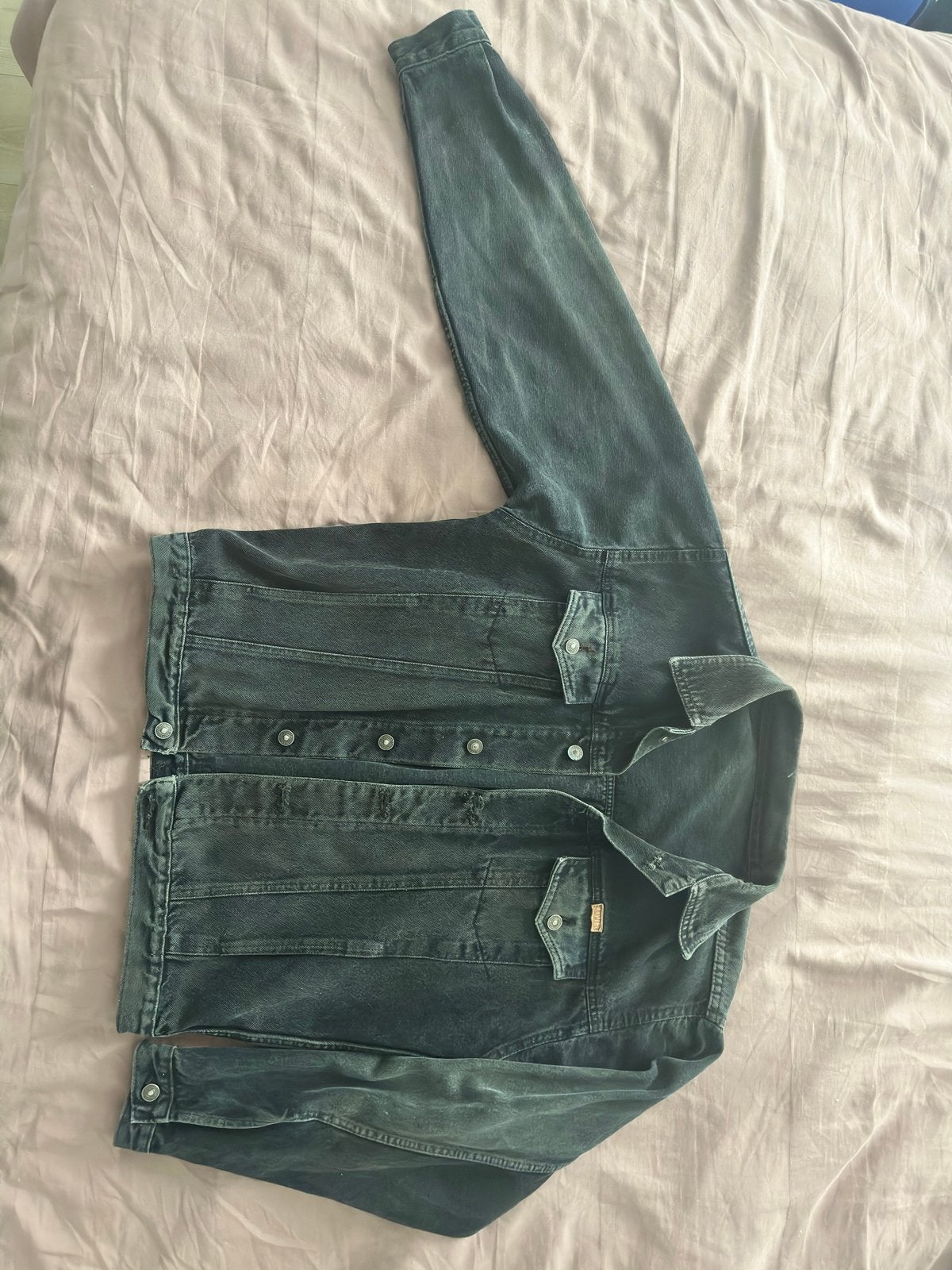 Vintage Levi's spijkerjas - donker grijs, Kleding | Dames, Ophalen of Verzenden, Gedragen, Maat 42/44 (L), Zwart