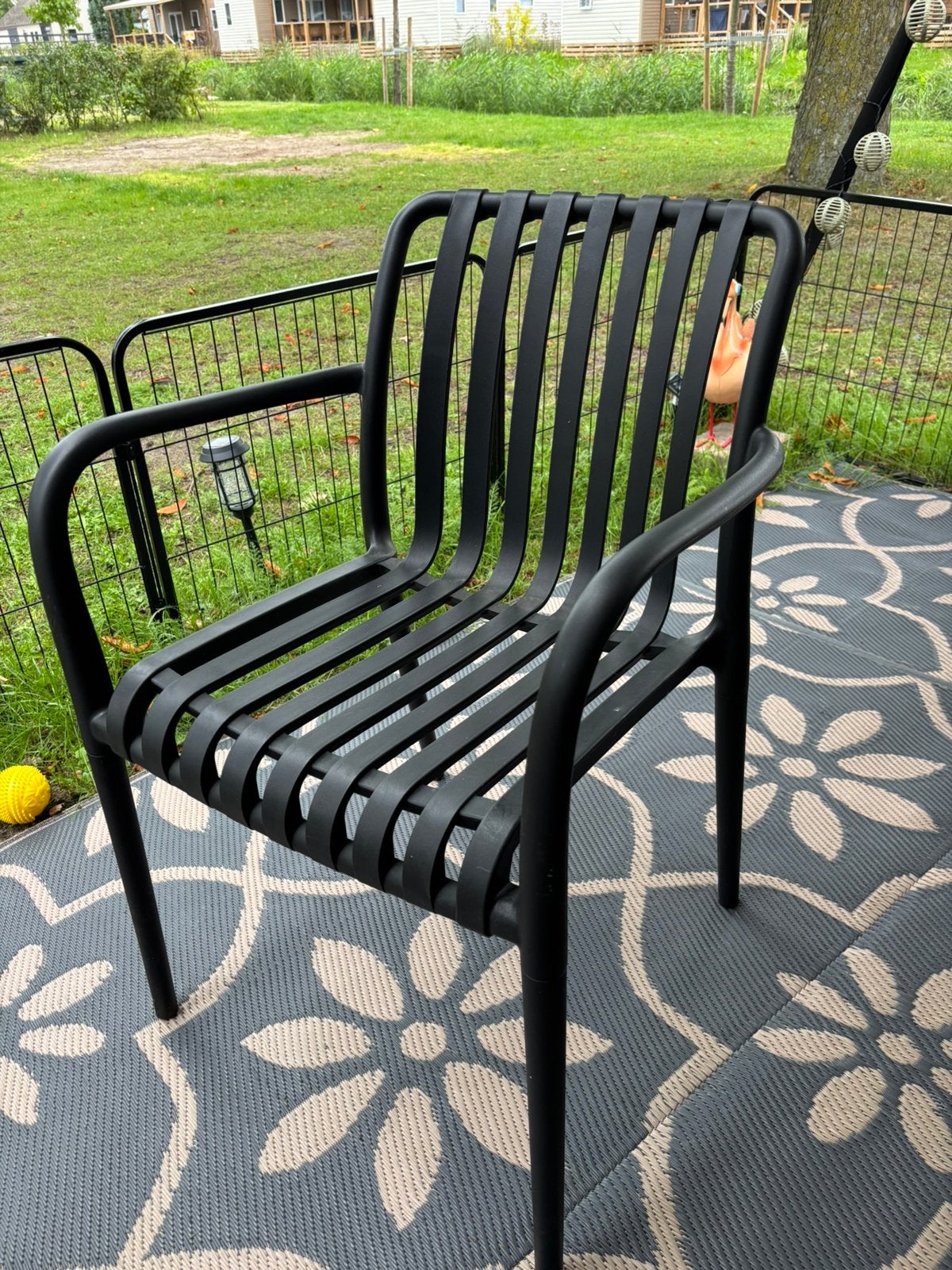 4 Mooie zwarte tuin /camping stoelen, Tuin en Terras, Ophalen, Zo goed als nieuw, Aluminium