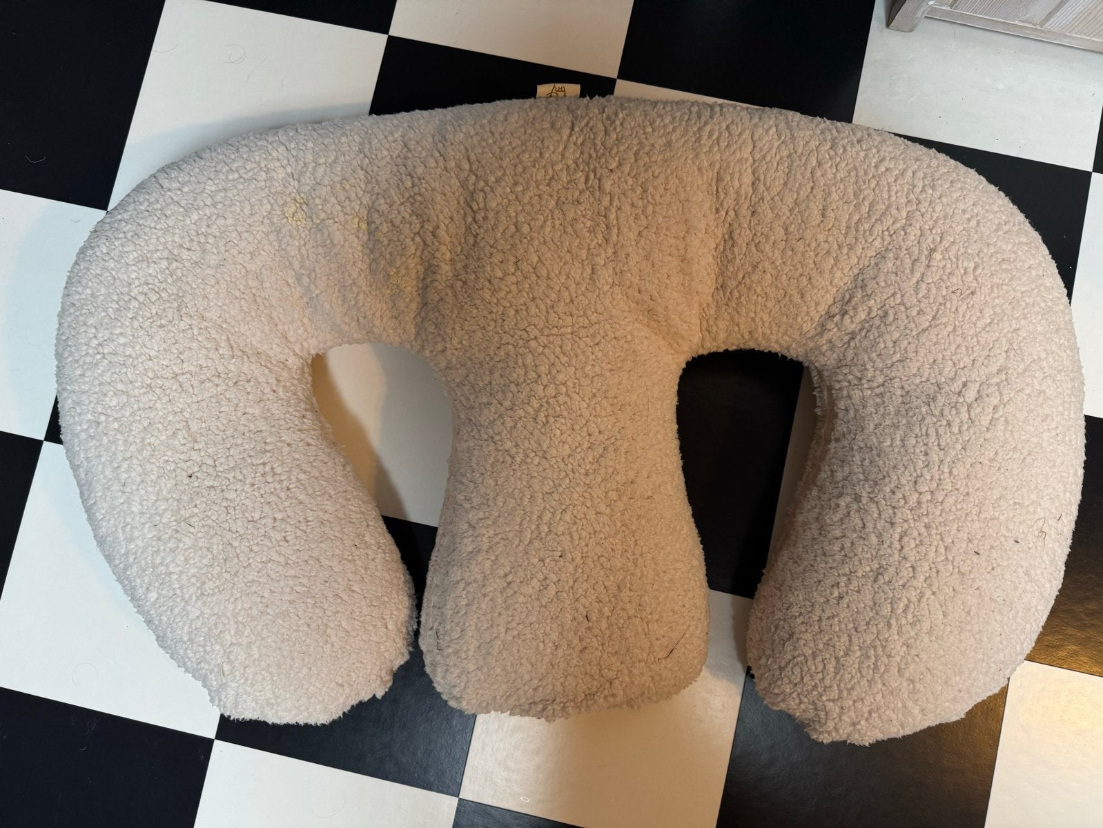 Tweeling voedingskussen Teddystof, Kinderen en Baby's, Ophalen, Zo goed als nieuw