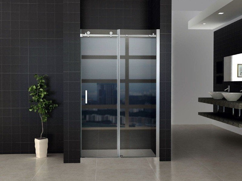 Aloni chroom schuifdeur 139 x 200 cm, Doe-het-zelf en Verbouw, Ophalen, Nieuw, Glas, Douche