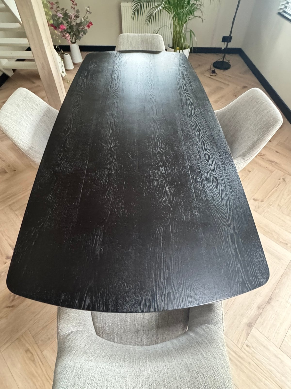 Eettafel zwart, Ophalen, Gebruikt, 50 tot 100 cm, 150 tot 200 cm