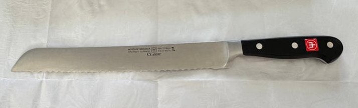 Wüsthof Dreizack Classic broodmes bread knife, Ophalen, Zo goed als nieuw, Rvs of Chroom