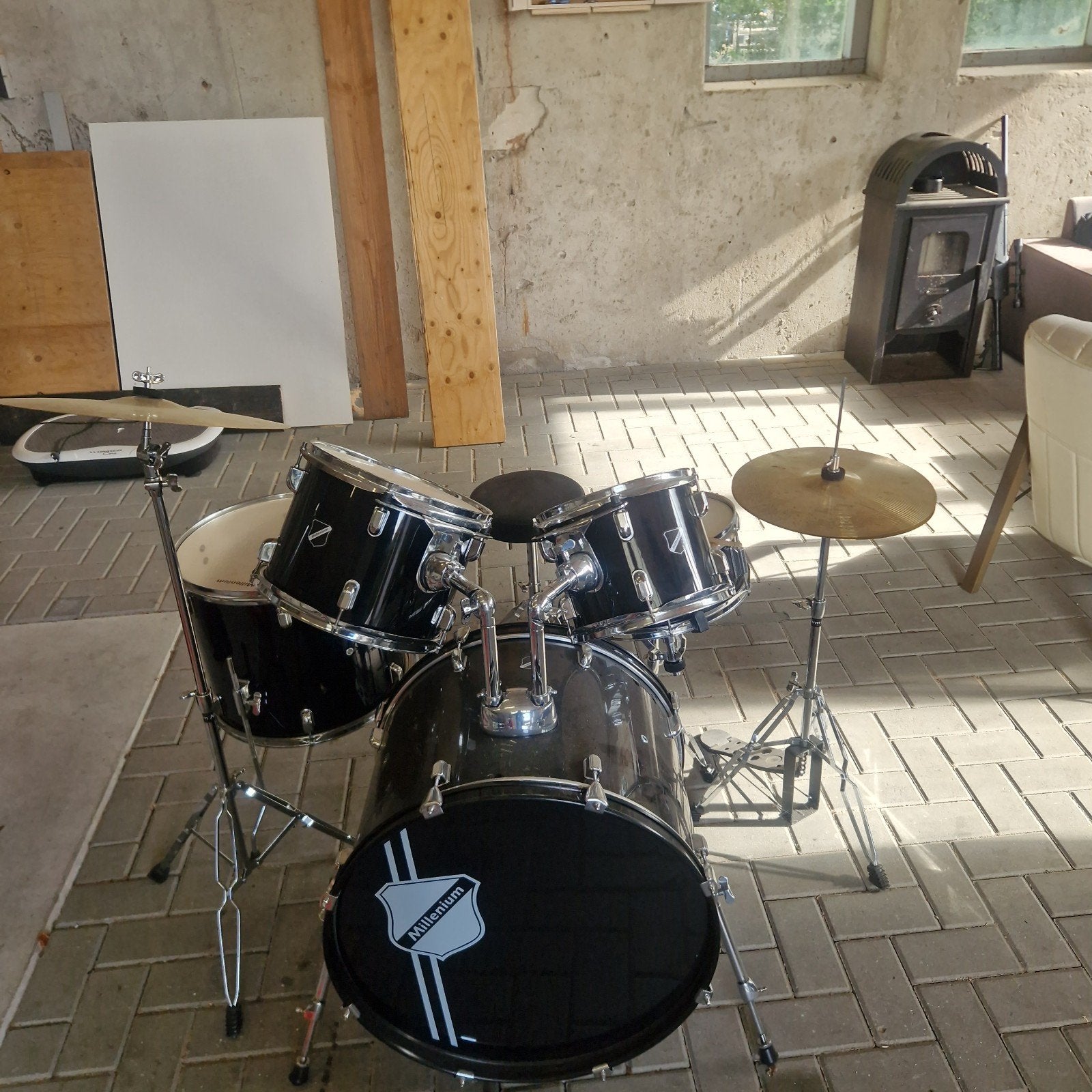 Millenium Focus 22 Drum Set Black, Muziek en Instrumenten, Ophalen, Gebruikt, Overige merken