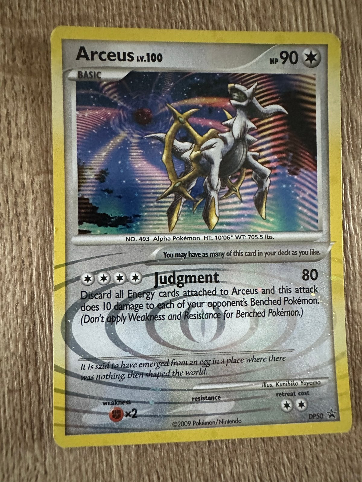 Pokémon Kaart Arceus LV.100 DP50 - Zeer Goede Staat, Ophalen of Verzenden, Zo goed als nieuw, Losse kaart