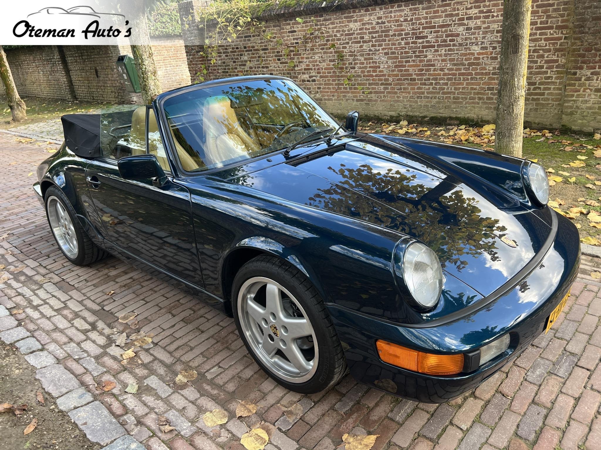 Porsche 911 964 Cabrio 2e eigenaar Airco Nieuw 3.6, Auto's, Dealer onderhouden, Achterwielaandrijving, Gebruikt, Beige