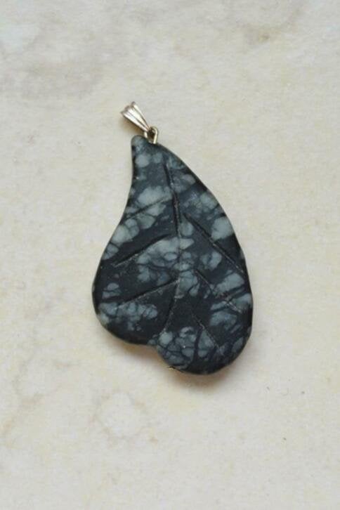 Sneeuwvlokken Obsidiaan hanger (nr 7), Nieuw, Ophalen of Verzenden, Nvt, Nvt