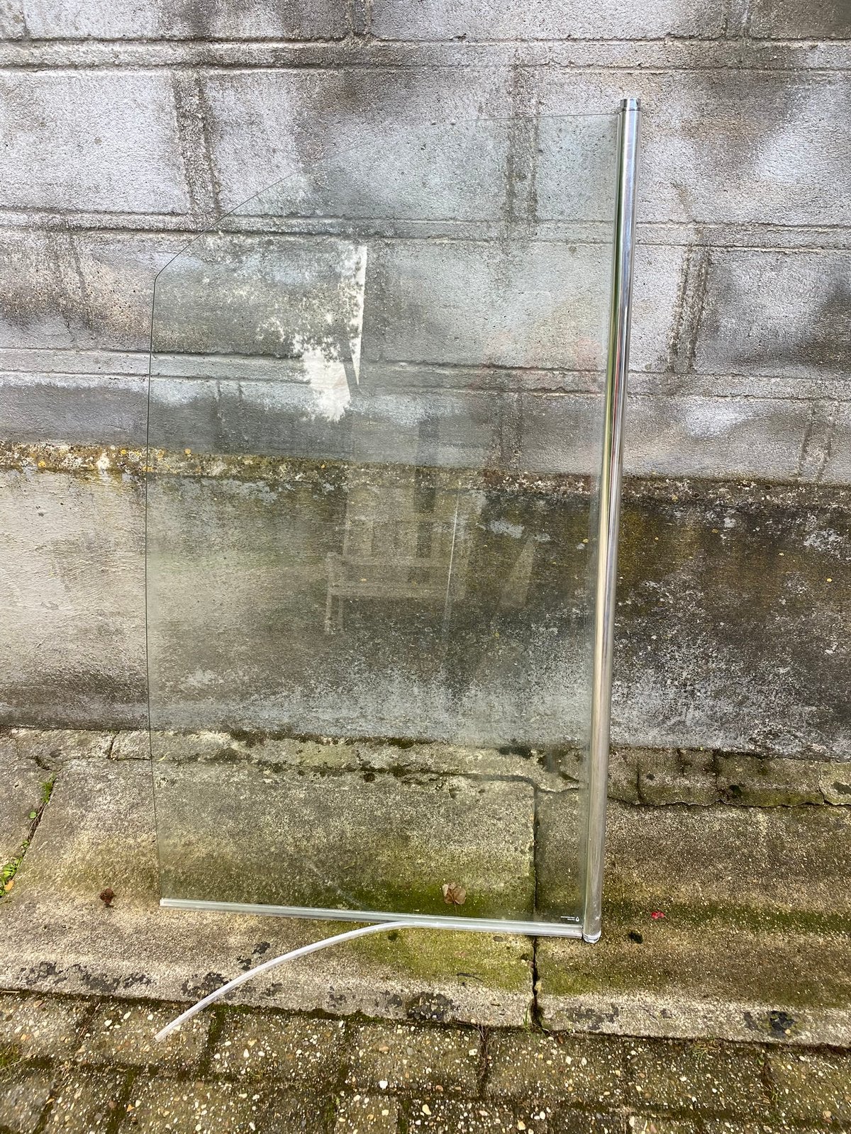 Douchescherm voor bad 130hx 74b, Ophalen, Gebruikt, Bad