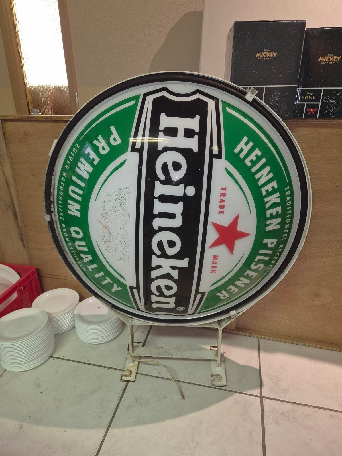 Heineken Lichtbak - Vintage Reclamebord, Ophalen of Verzenden, Gebruikt, Lichtbak of (neon) lamp