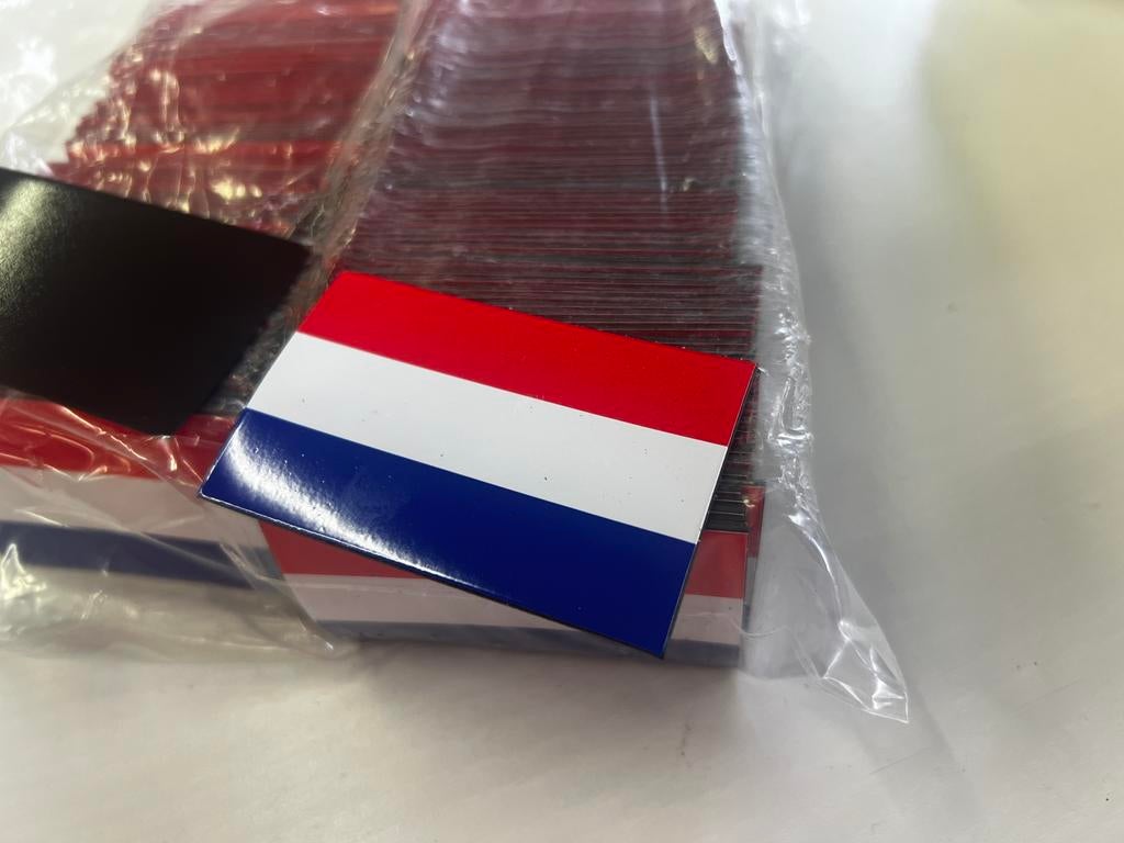 Nederlandse vlag magnetisch 4x7cm, Ophalen of Verzenden
