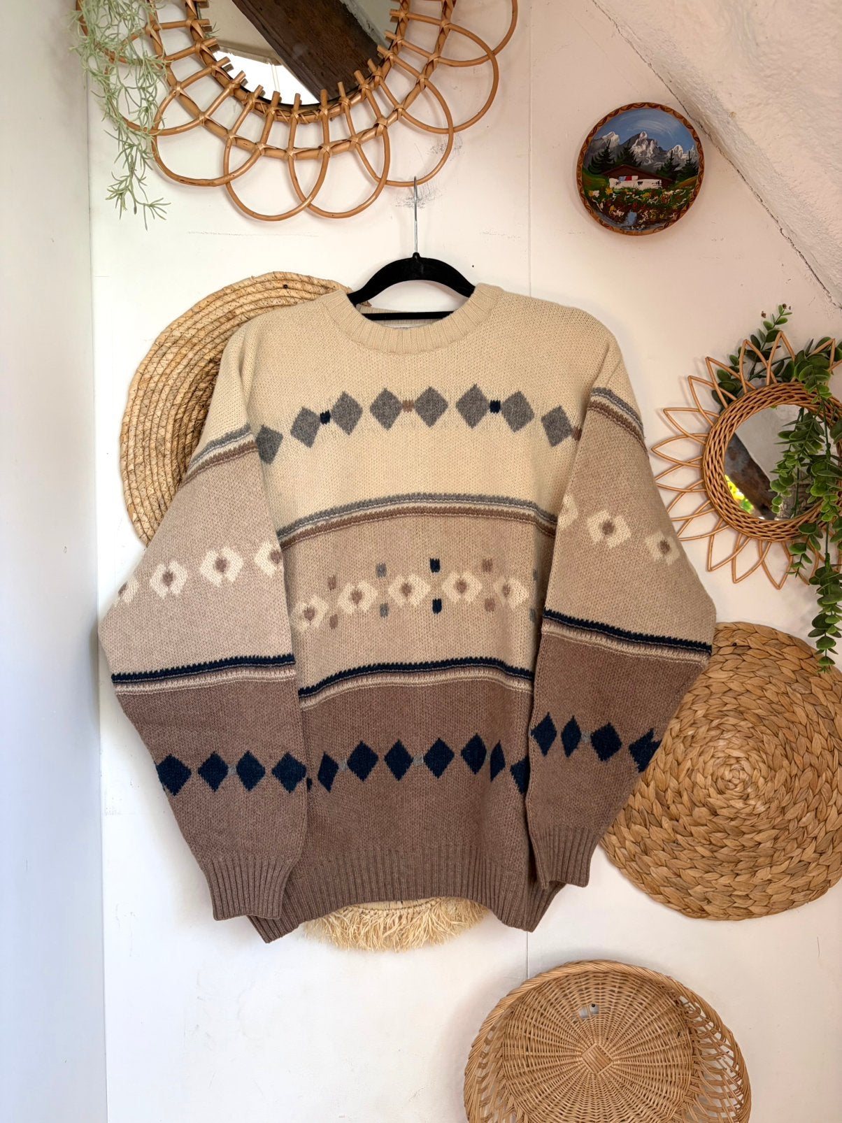 Vintage kasjmier merino wollen trui, Ophalen of Verzenden, Zo goed als nieuw, Maat 56/58 (XL)