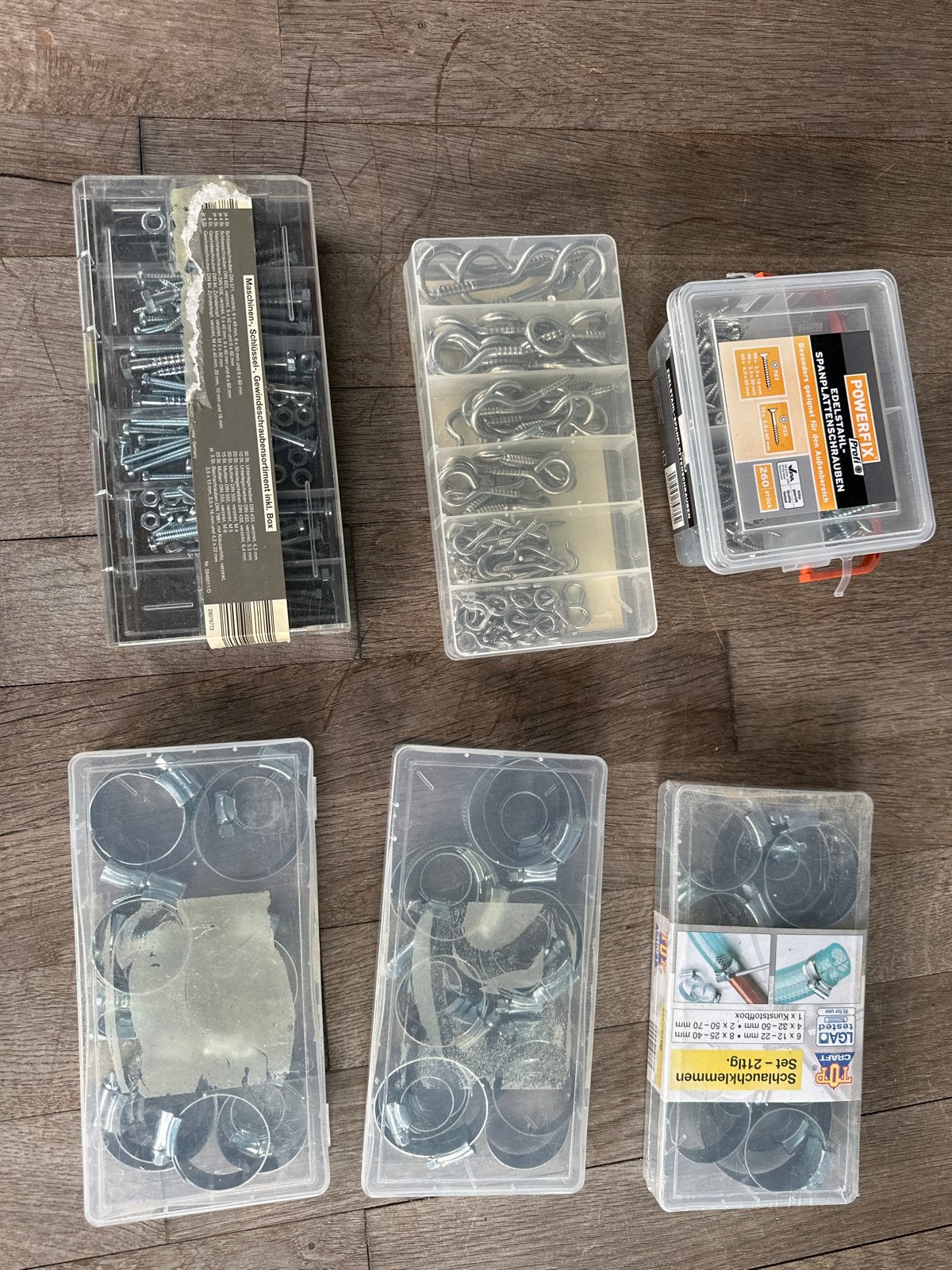 Grote partij schroeven, bouten, moeren en slangklemmen, Ophalen of Verzenden, Gebruikt, Minder dan 50 mm, Overige typen