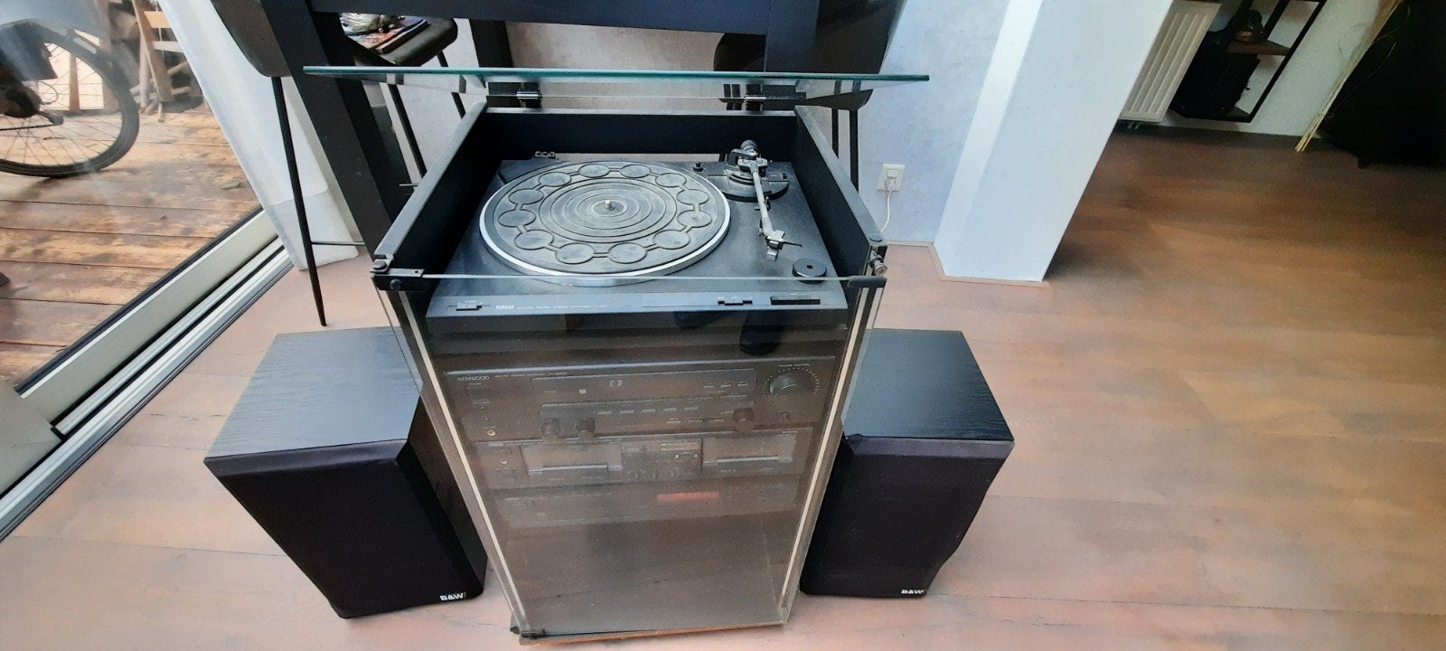 Vintage Yamaha/Kenwood Hifi Set met B&W Speakers, Audio, Tv en Foto, Ophalen, Gebruikt, Cassettedeck, Overige merken