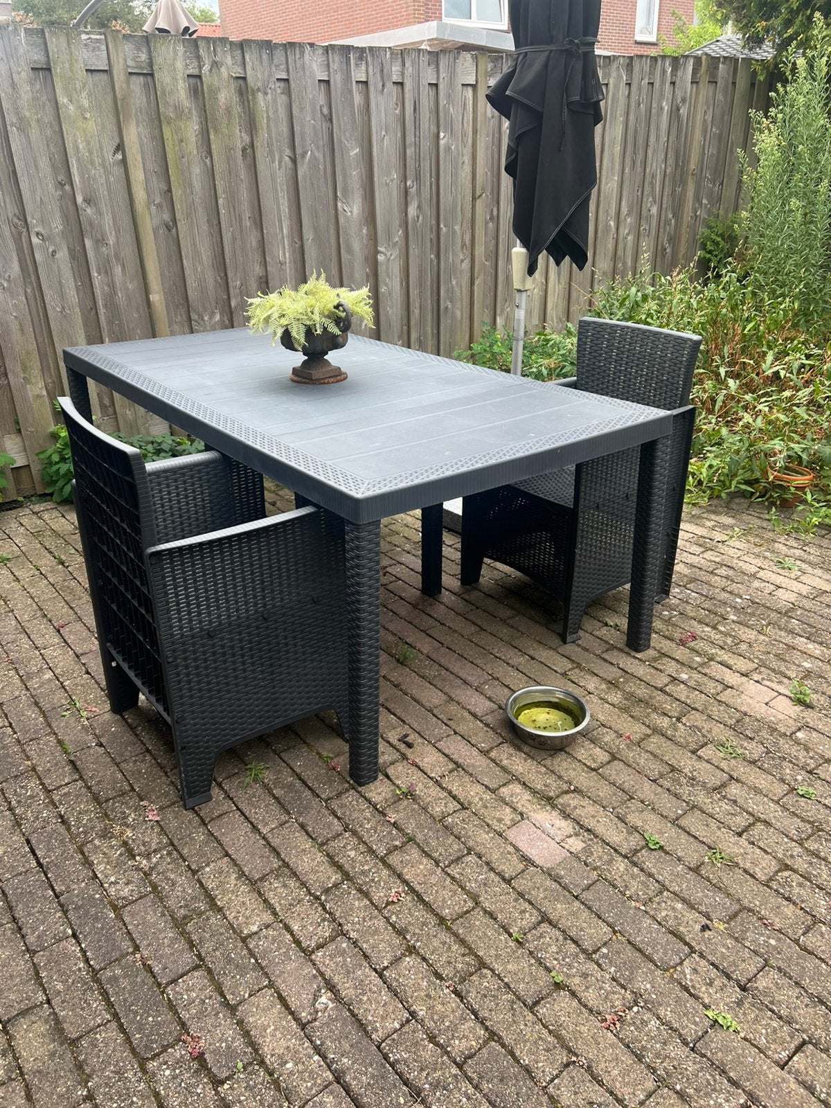 Tuinset tafel 6 stoelen, Tuin en Terras, Ophalen, Kunststof, 6 zitplaatsen, Nieuw