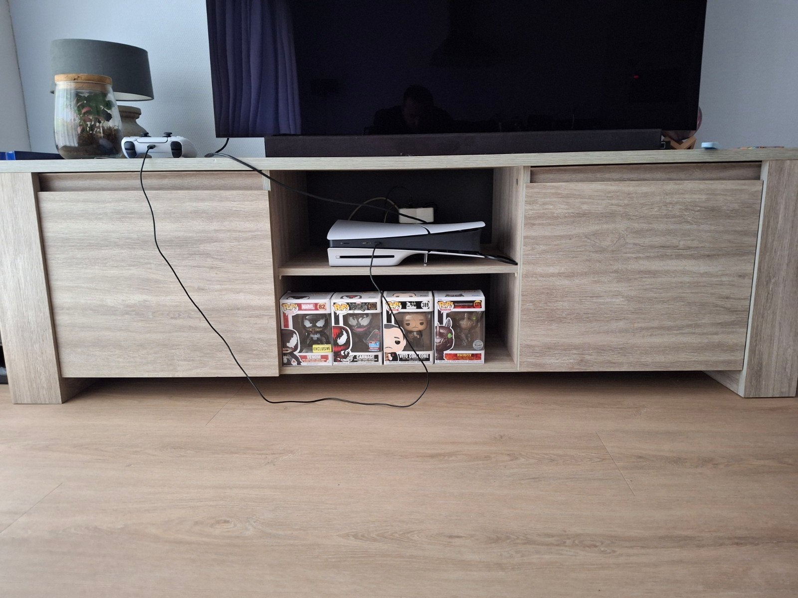 TV-meubel / Dressoir - Licht houtkleur, Ophalen, Gebruikt, 150 tot 200 cm, Minder dan 100 cm