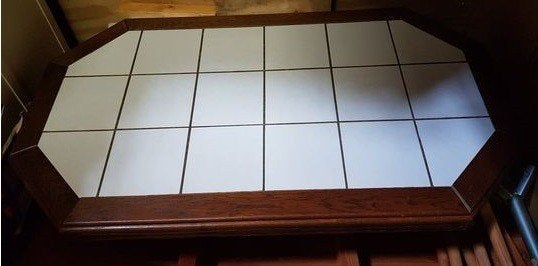 Salontafel Eiken rechthoekig 140 x 75 cm, Ophalen, Gebruikt, 100 tot 150 cm, 50 tot 100 cm