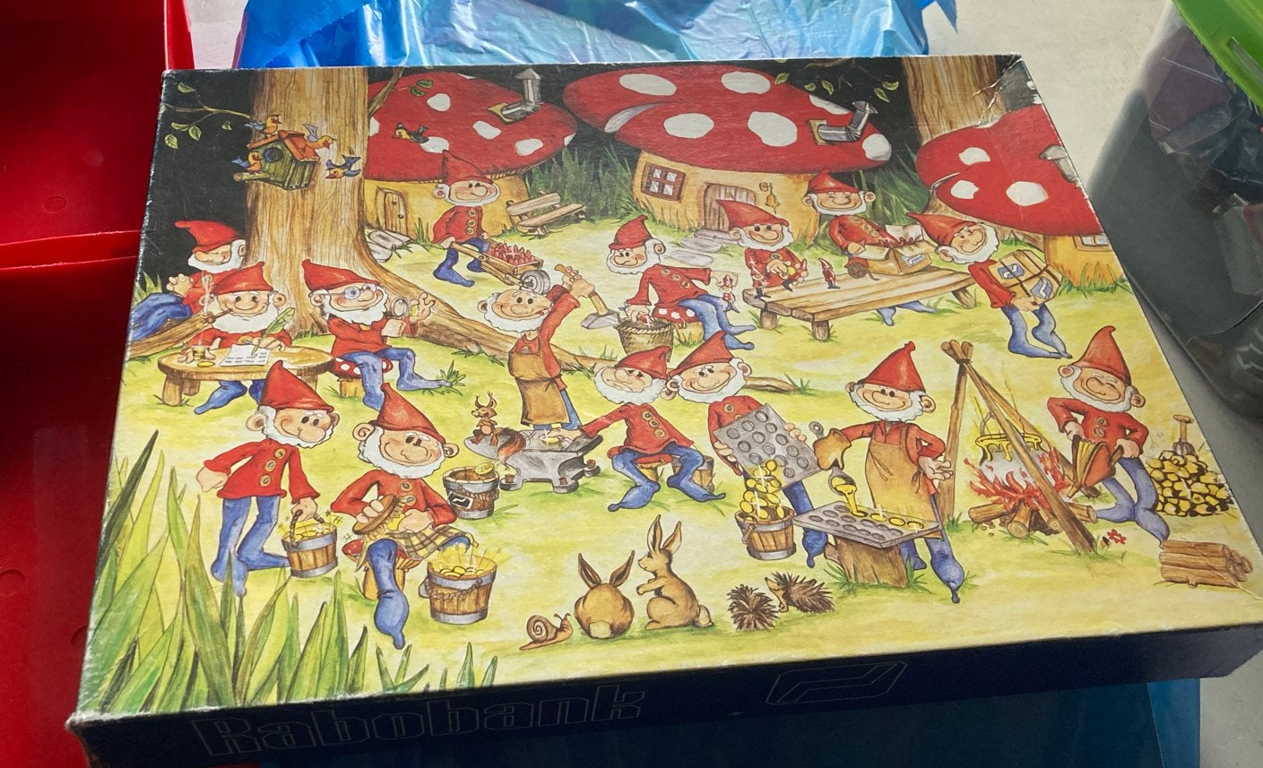 Vintage Rabobank Kabouter Puzzel 260 Stukjes, Ophalen of Verzenden, Minder dan 500 stukjes, Gebruikt, Legpuzzel