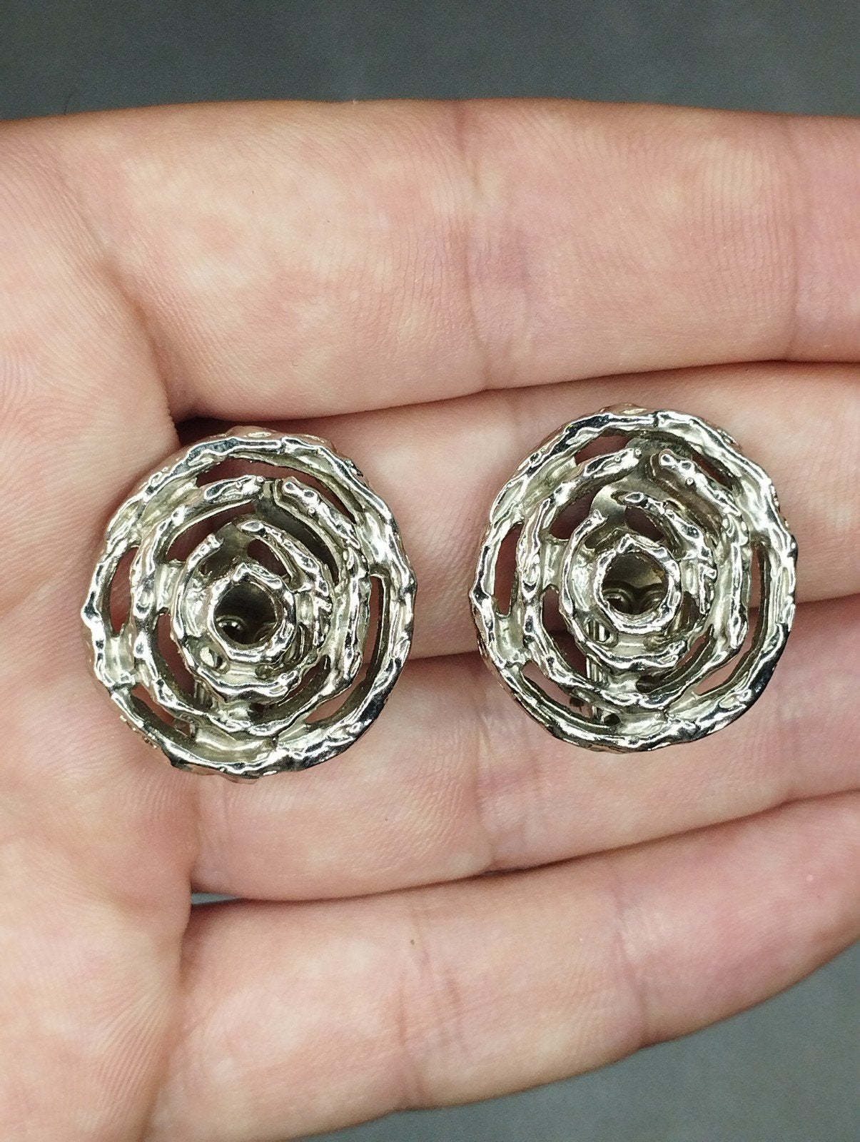 Prachtige vintage clipoorbellen, Ophalen of Verzenden, Zo goed als nieuw, Zilver, Overige materialen