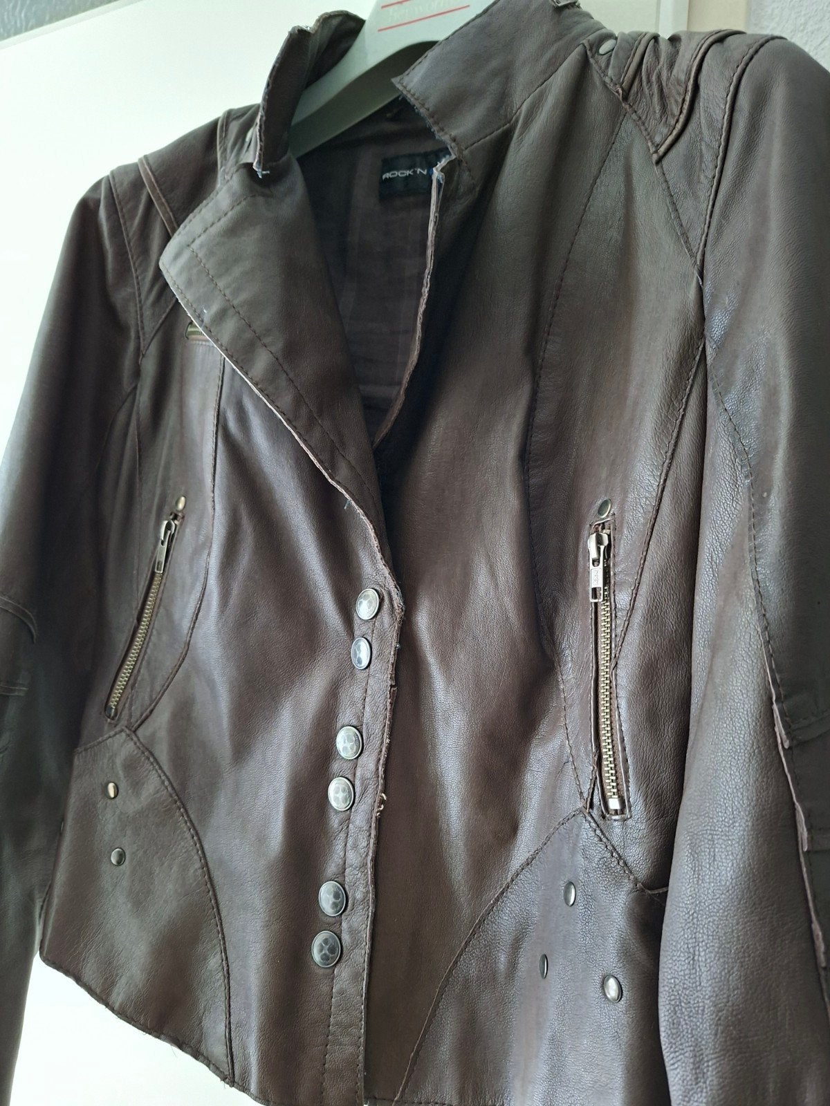 Rock'n Blue Leren Jas Maat 38/40 (M) - Bruin, Kleding | Dames, Maat 38/40 (M), Bruin, Ophalen of Verzenden, Rock'n Blue