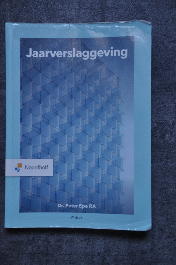 Dr. Peter Epe RA - Jaarverslaggeving, Gelezen, Dr. Peter Epe RA, Beta, HBO