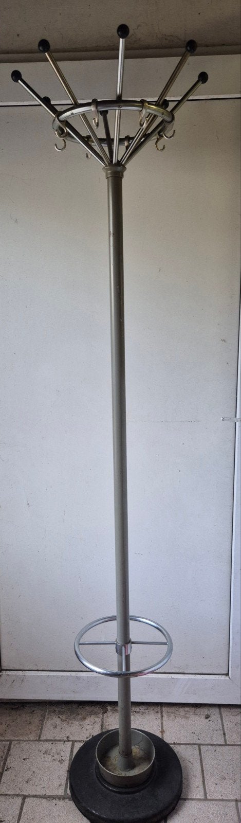 Vintage Gispen model 1016 staande kapstok, Ophalen, Gebruikt, Metaal, Staande kapstok