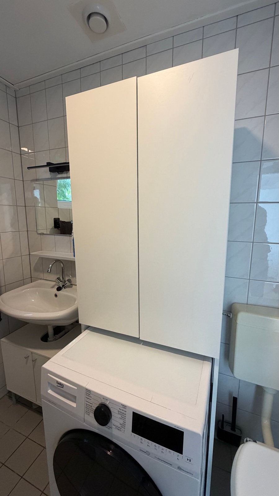 IKEA NYSJÖN Kast voor wasmachine, wit, Ophalen, Zo goed als nieuw