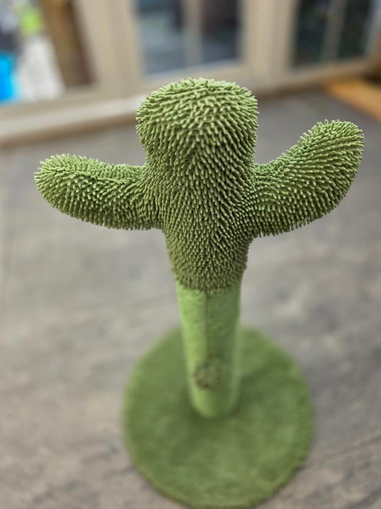 Katten krabpaal ivv cactus– groen – 66 cm hoog, Ophalen, Zo goed als nieuw, Krabpaal