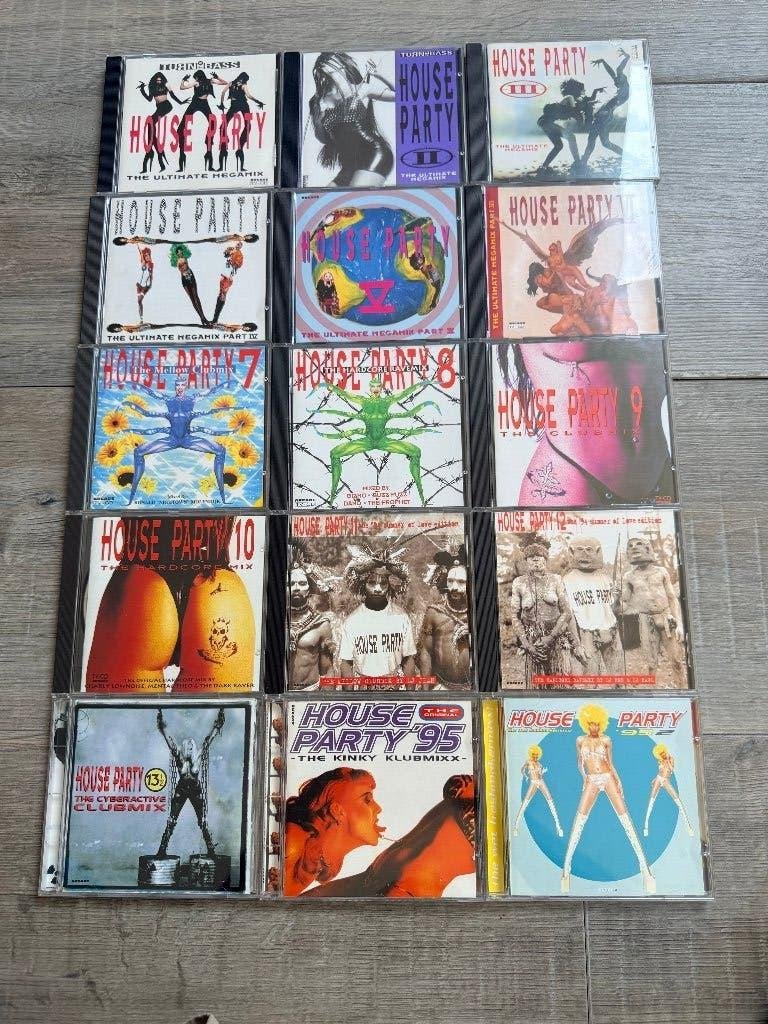 15 cd set Turn up The Bass House Party 1 t/m 13 + 1995 1 & 2, Ophalen of Verzenden, Zo goed als nieuw, Dance Populair