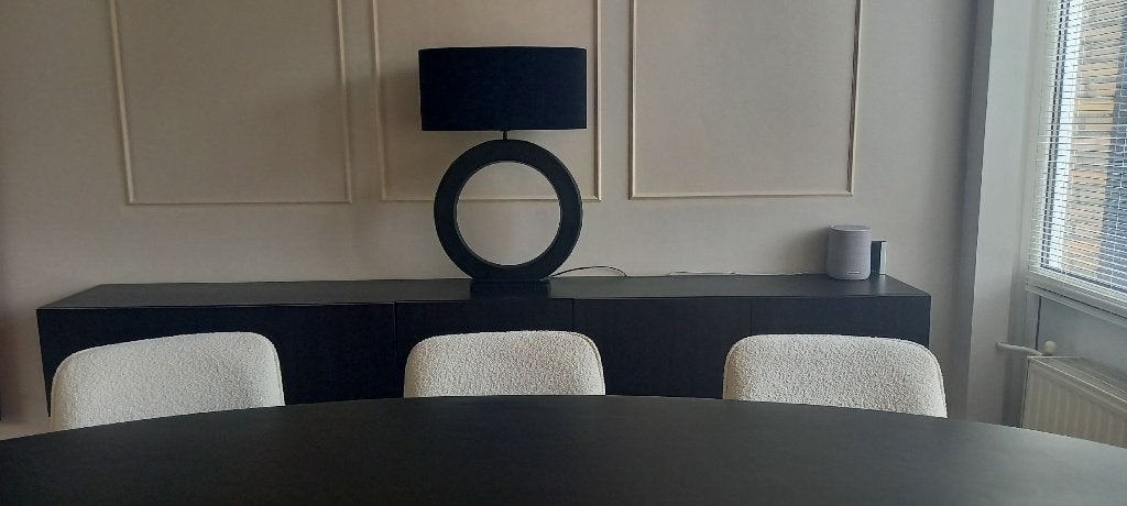 Diga Colmore Lampvoet Zwart Ringlamp 52x13x63 cm, Huis en Inrichting, Lampen | Tafellampen, Overige merken, Nieuw, Sfeerlamp, Zwart