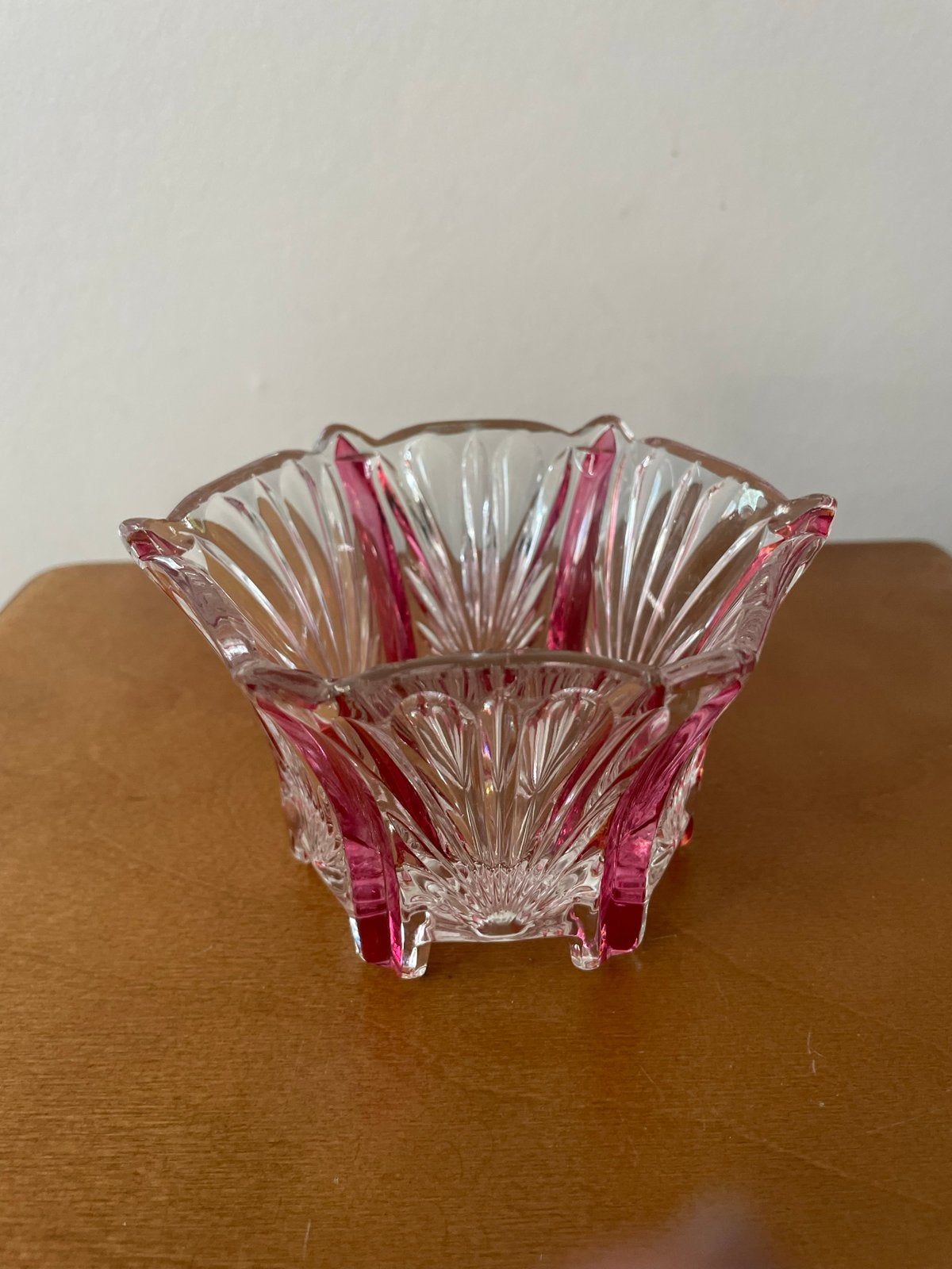 Vintage Kristallen Schaaltje met Roze Accenten, Ophalen