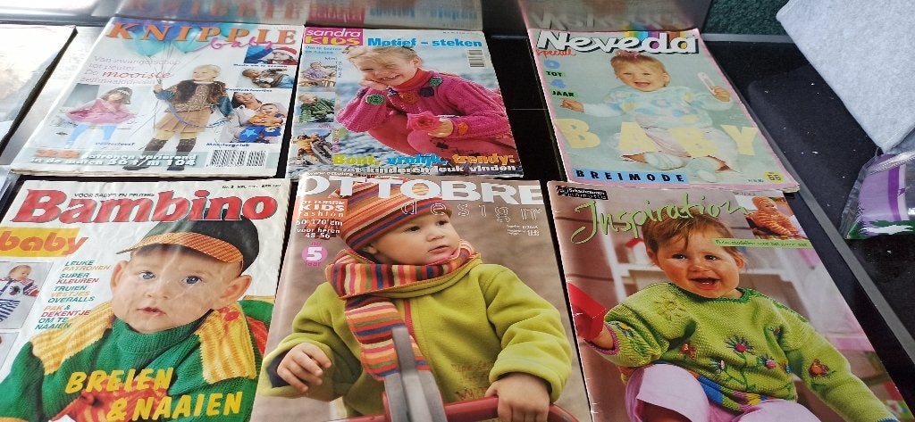 8 patroonboeken voor baby + peuters naaien, breien, haken, Ophalen, Zo goed als nieuw, Breien of Haken, Patroon of Boek