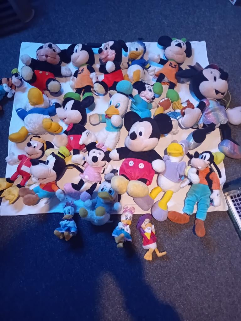 23 Donald Duck poppen, groot en klein - Leuk voor de markt, Verzamelen, Disney, Ophalen of Verzenden, Donald Duck, Gebruikt, Knuffel
