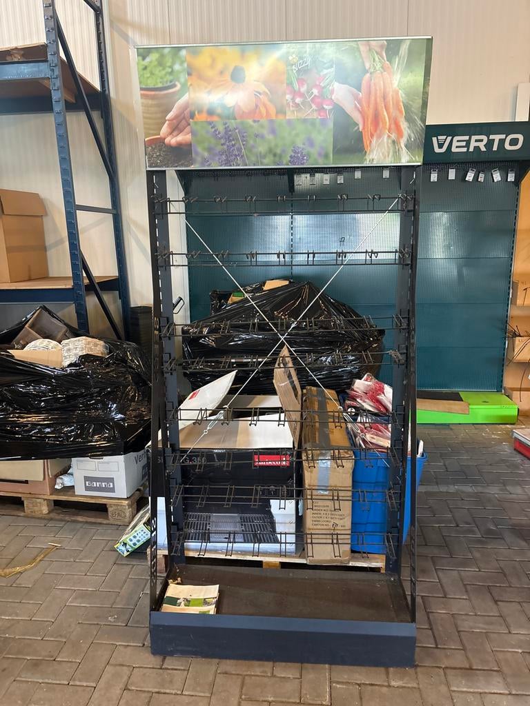 Metalen displayrek met haken - Ideaal voor winkel, Ophalen of Verzenden, Zo goed als nieuw