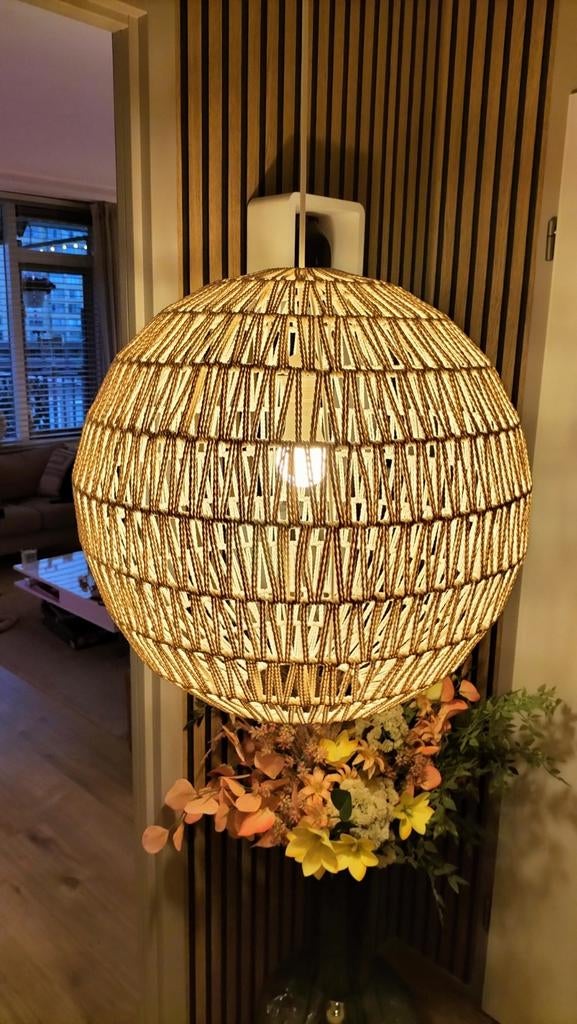 Hanglamp, touw, Ophalen, Zo goed als nieuw, Minder dan 50 cm