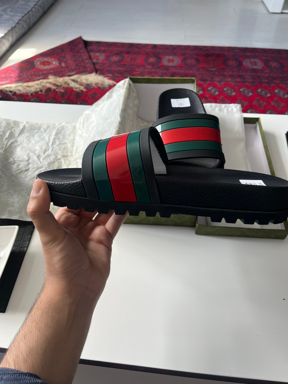 Gucci slipper zwart heren, Slippers, Zwart, Nieuw, Ophalen of Verzenden