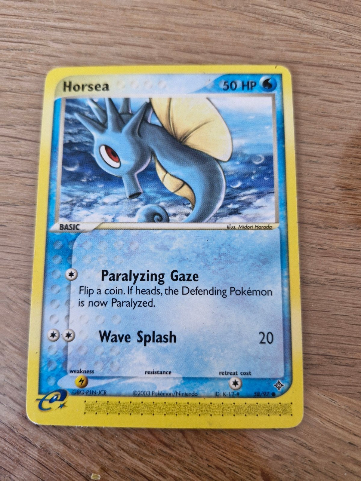 Pokémon Kaart Horsea 50 HP (2003), Verzenden