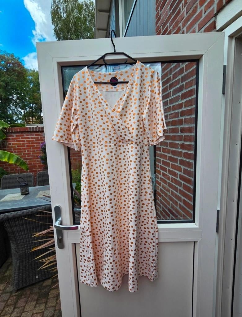 Tante Betsy jurk, Maat 38/40 (M), Tante Betsy, Wit, Ophalen of Verzenden